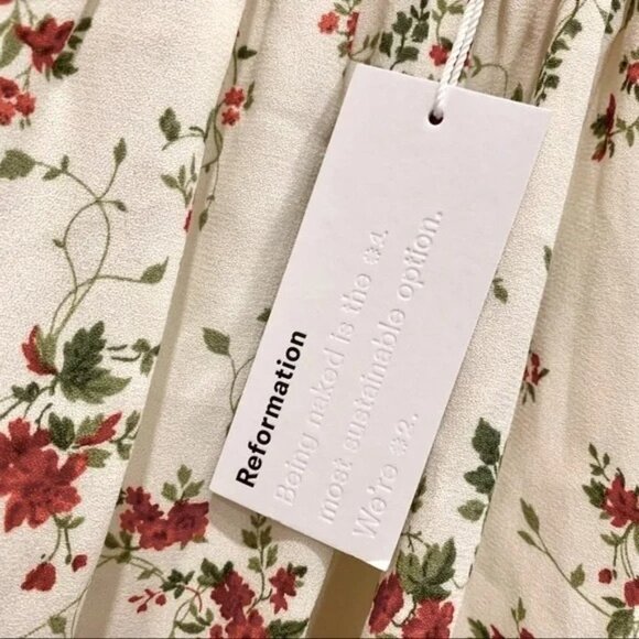 Reformation Hudsen Dress in Annaliese Mini Floral Vines Print - Picture 14 of 16